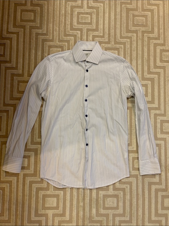 Christian Lacroix Other - Christian Lacroix Men's White and Light Blue Stripe Dress Shirt